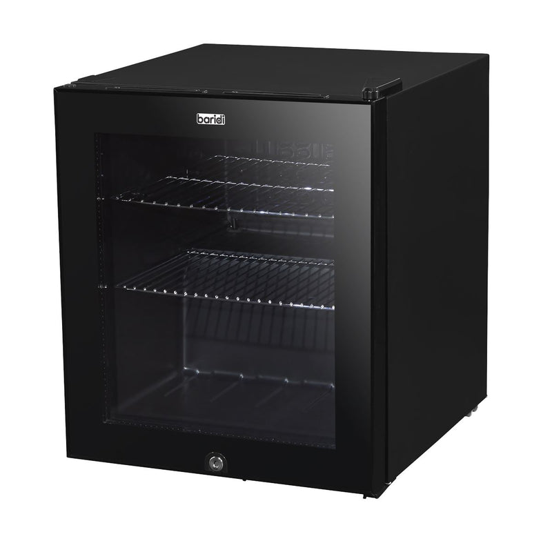 Baridi 50L Table Top Beer & Drinks Mini Fridge 3-10C Light Black & Glass Baridi  - Dynamic Drive