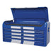 Sealey Topchest 4 Drawer Wide Retro Style Blue with White Stripes AP41104BWS Sealey - Dynamic Drive