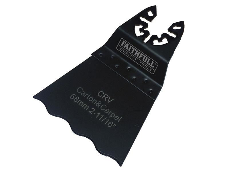 Faithfull Multi-Functional Tool CrV Serrated Wavy Edge Saw Blade 68mm Faithfull - Dynamic Drive