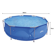 Dellonda Steel Frame Round Swimming Pool & Filter Pump 10ft - Blue DL19 Dellonda - Dynamic Drive