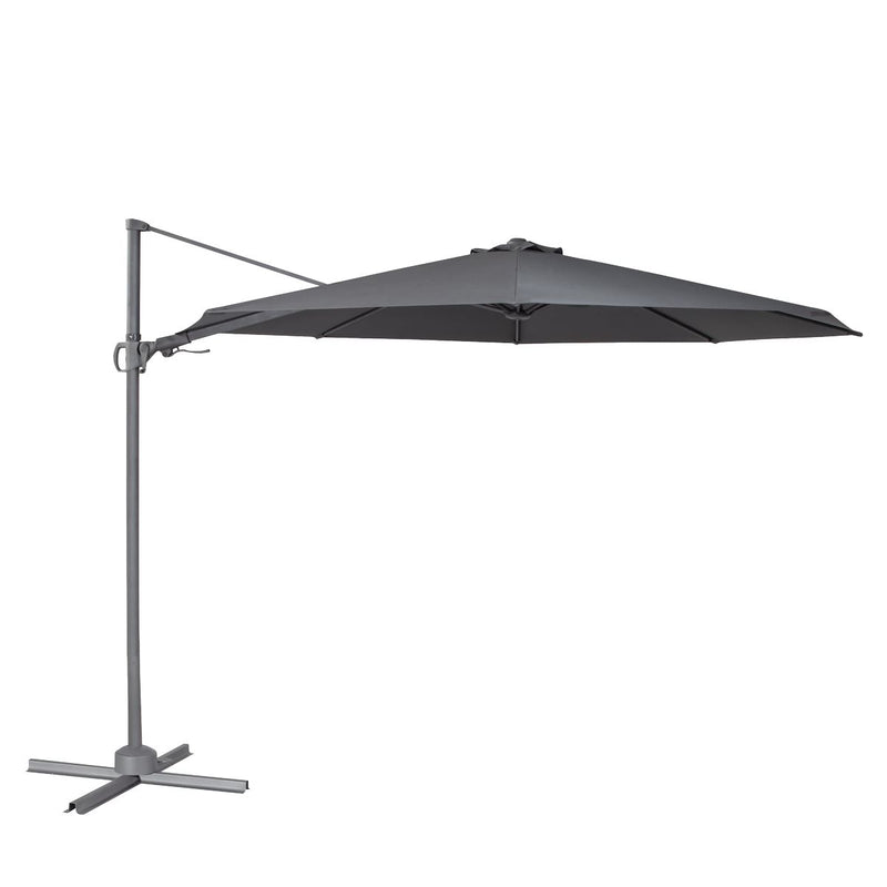 Dellonda Cantilever Parasol with 360 Rotation, Tilt & Cover 3m - Grey Dellonda - Dynamic Drive