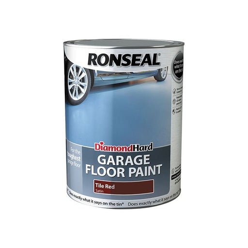Ronseal Diamond Hard Garage Floor Paint Tile Red 5 litre Ronseal - Dynamic Drive