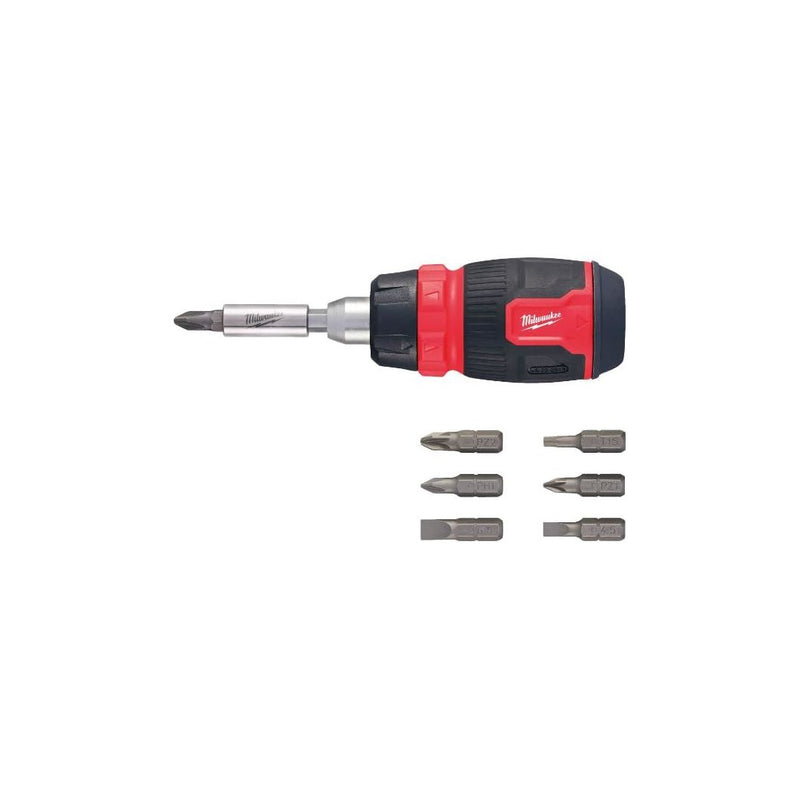 Milwaukee 8 In 1 Ratch Multi Bit Screwdriver 4932480581 Milwaukee - Dynamic Drive