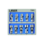 Laser Universal Joint Socket Set 3/8"D 10pc 7283 Laser - Dynamic Drive
