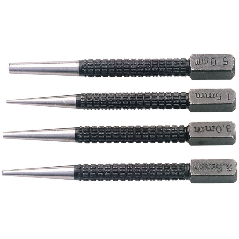 Draper Set of Cupped Nailsets (4 Piece) 35480 Draper - Dynamic Drive