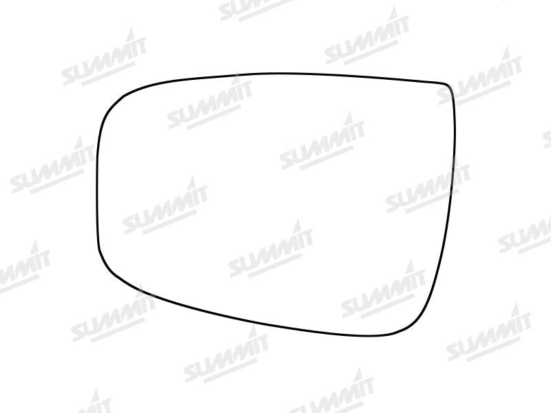 Summit Stick-On Standard Mirror Glass fits Hyundai IX20 10-20 LHS Summit - Dynamic Drive