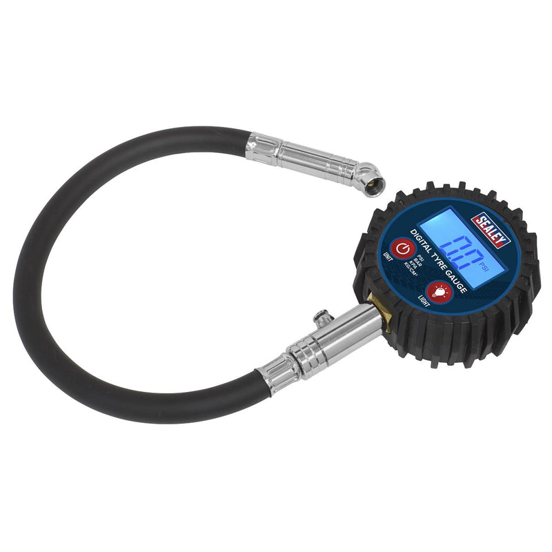 Sealey Digital Tyre Pressure Gauge with Push-On Connector TST002 Sealey - Dynamic Drive