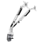 Dellonda Adjustable Double Monitor Arm with 360 Rotation - White DH27 Dellonda - Dynamic Drive