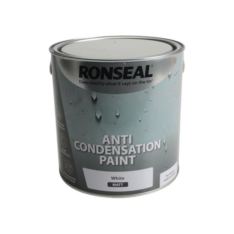 Ronseal Anti Condensation Paint White Matt 2.5 litre Ronseal - Dynamic Drive