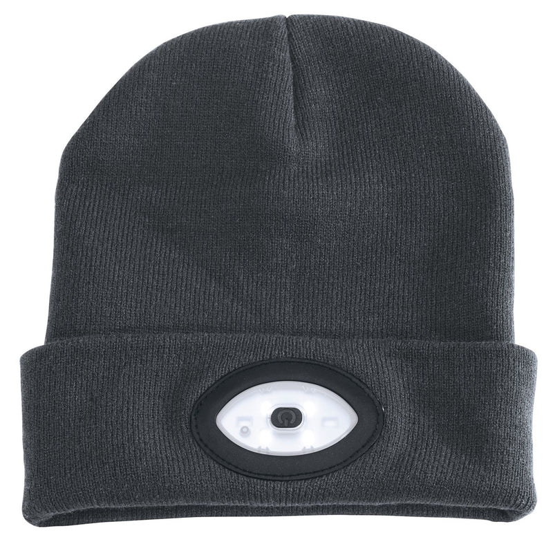 Draper Beanie Hat with Rechargeable Torch, One Size, 1W, 100 Lumens, Grey 99522 Draper - Dynamic Drive