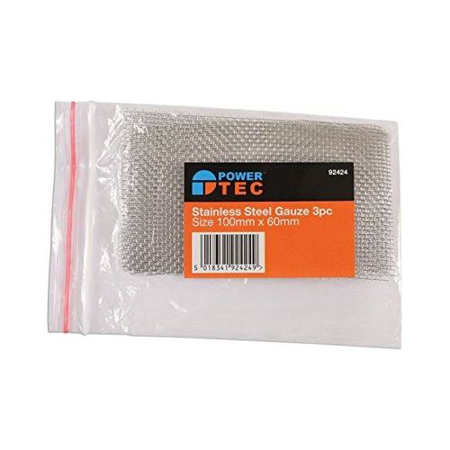 Power-Tec Stainless Steel Mesh Gauze 3pc 92424 Laser - Dynamic Drive