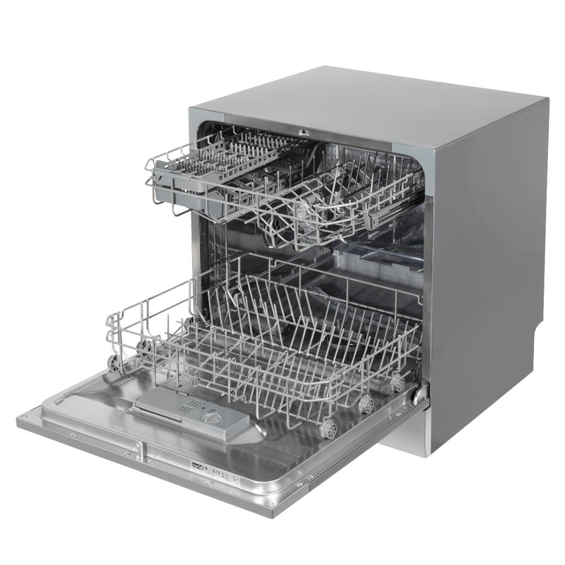 Baridi Tabletop Dishwasher 8 Place Settings 8L Capacity - Silver DH87 Baridi - Dynamic Drive