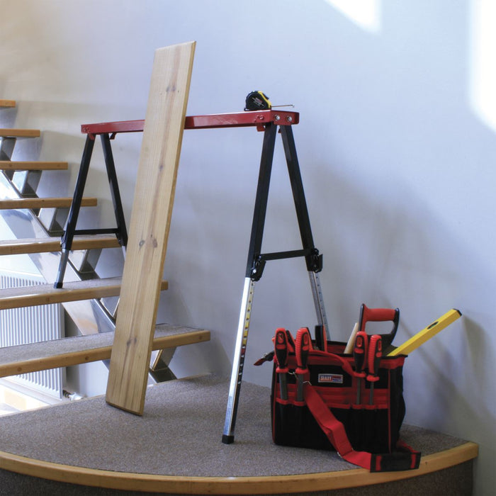 Sealey Fold Down Trestle with Adjustable Legs - Pair FTAL12 Sealey - Dynamic Drive