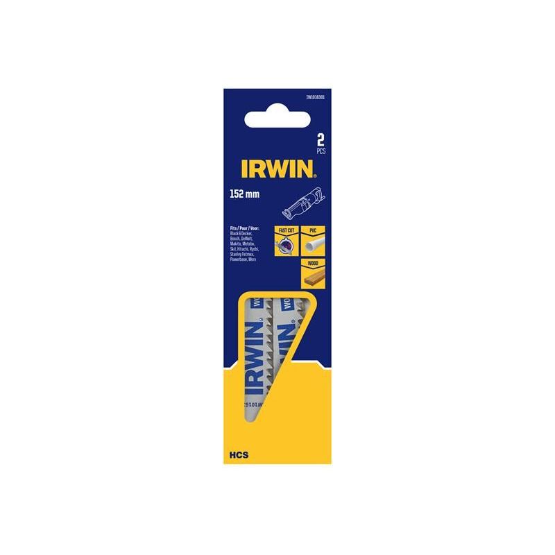 Irwin® Sabre Saw Blade Wood/PVC Cutting 152mm Pack of 2 IRWIN® - Dynamic Drive