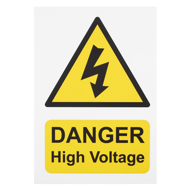 Sealey High Voltage Vehicle Warning Sign HVS1 Sealey - Dynamic Drive