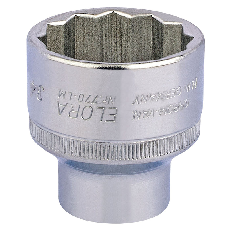 Draper Elora Bi-Hexagon Socket, 1/2" Sq. Dr., 34mm 15289 Draper - Dynamic Drive