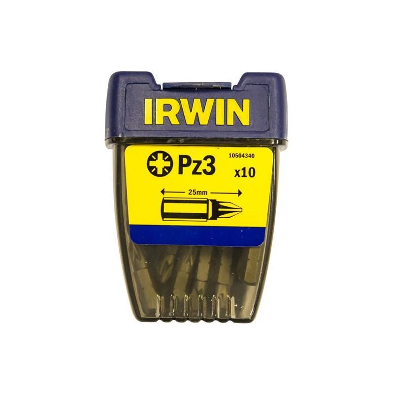 Irwin® Pozidriv Insert Bits PZ3 25mm (Pack 10) IRWIN® - Dynamic Drive