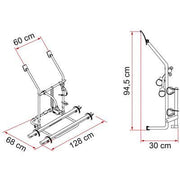 Fiamma Carry Bike Volkswagen VW T3 T25 2 Bike Carrier Cycle Bicycle Rack Fiamma  - Dynamic Drive