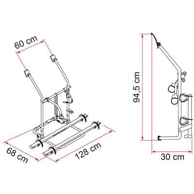 Fiamma Carry Bike Volkswagen VW T3 T25 2 Bike Carrier Cycle Bicycle Rack Fiamma  - Dynamic Drive