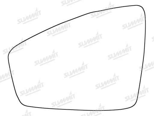 Summit Stick-On Standard Mirror Glass fits Volkswagen Tiguan 16 on LHS Summit - Dynamic Drive