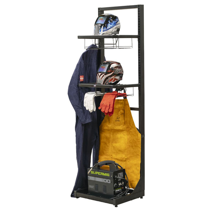 Sealey Motorcycle Helmet & Gear Tidy, Freestanding MS081FS Sealey - Dynamic Drive