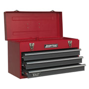 Sealey Tool Chest 3 Drawer Portable with Ball-Bearing Slides Red/Grey AP9243BB Sealey - Dynamic Drive