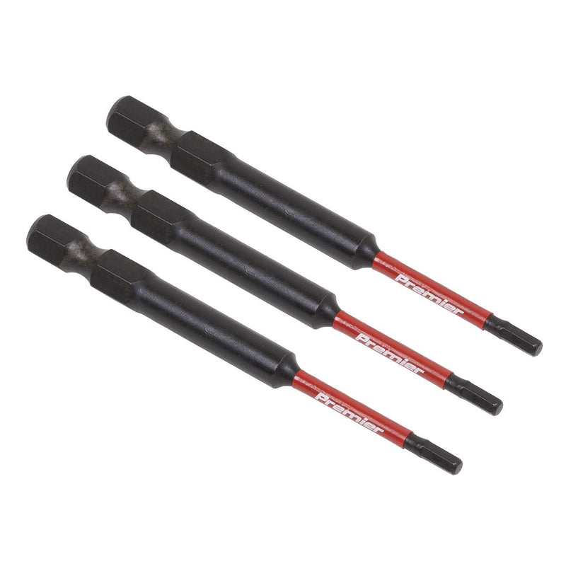 Sealey Hex 2.5mm Impact Power Tool Bits 75mm 3pc AK8260 Sealey - Dynamic Drive