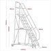 Sealey Mobile Safety Steps 15-Tread MSS15 Sealey - Dynamic Drive