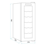 Baridi 12 Bottle Wine Fridge & Cooler - Black DH73 Baridi - Dynamic Drive