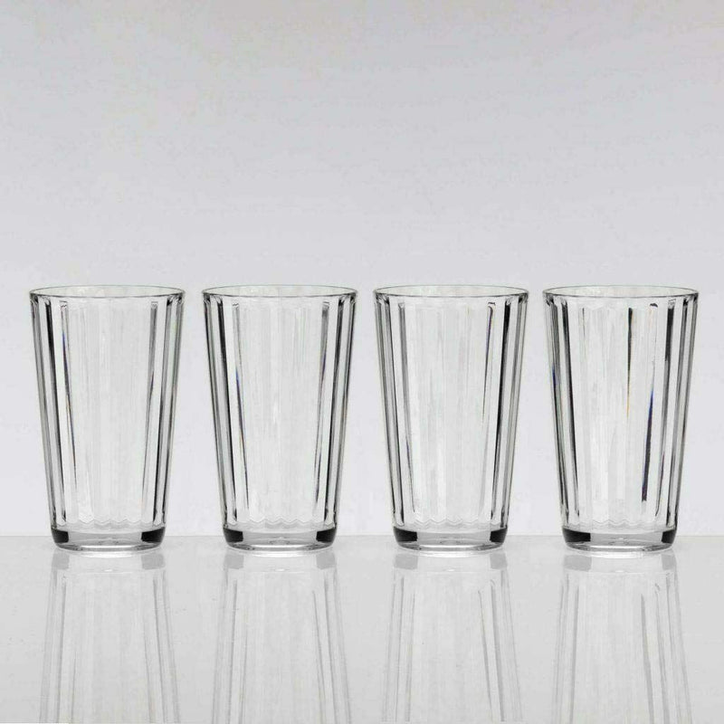 4Pk Crystal Line Clear Tall Tumbler 500Ml SP2017 Flamefield - Dynamic Drive