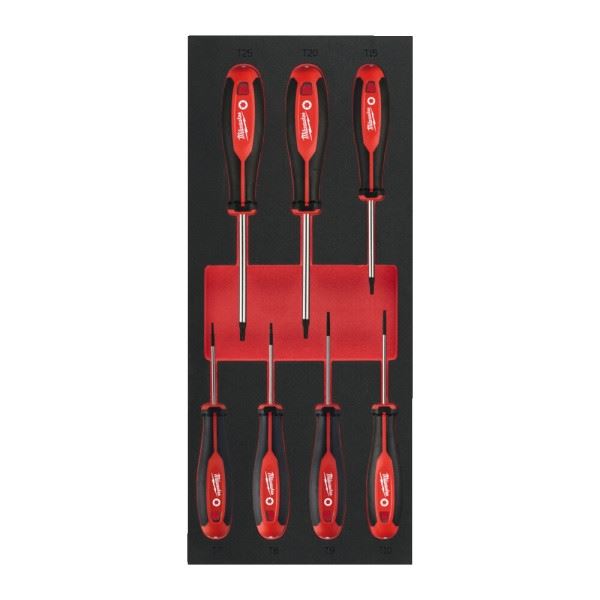 Milwaukee 7 Pc Tri-Lobe Screwdriver Tx Set 1 Foam Insert -7Pc Milwaukee - Dynamic Drive
