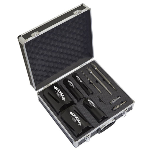 Sealey Diamond 5 Core Kit (ï38 52 65 117 127mm Cores with Adaptors) WDCKIT5 Sealey - Dynamic Drive