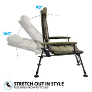 Dellonda Portable Reclining Chair with Armrests DL73 Dellonda - Dynamic Drive
