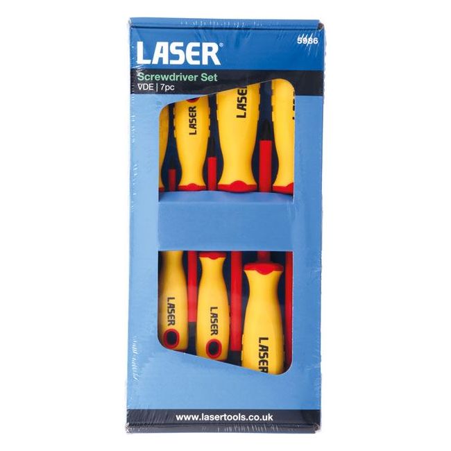 Laser Insulated Screwdriver Set 7pc 5986 Laser - Dynamic Drive