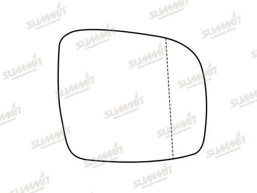 Summit Stick-On Standard Mirror Glass fits Chrysler Grand Voyager 07 to 17 RHS Summit - Dynamic Drive