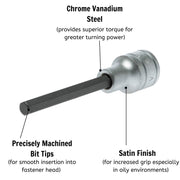 Teng Tools 1/2" Extra Long Hex Bit Socket Metric 6mm Teng Tools - Dynamic Drive