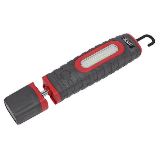 Sealey R/Charge 360 Insp Lamp 24 SMD LED + 3W LED Red 2 x Li-ion LED3606R Sealey  - Dynamic Drive