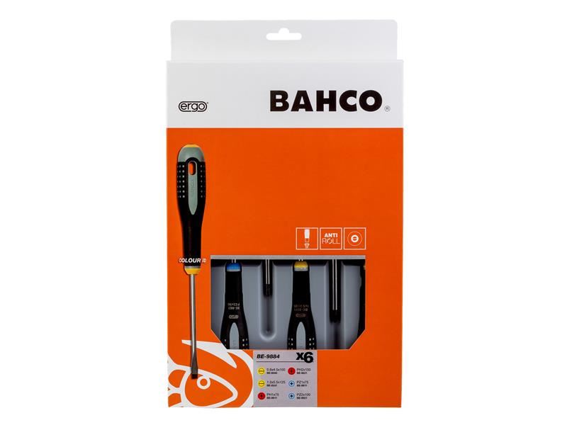 Bahco BE-9884 ERGO™ Screwdriver Set, 6 Piece Bahco - Dynamic Drive