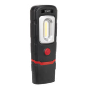 Sealey Rechargeable 360 Inspection Light 3W COB & 1W SMD LED Black Lithium-Polym Sealey - Dynamic Drive