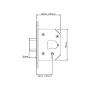 Yale Locks PM562 Hi-Security BS 5 Lever Mortice Deadlock 81mm 3in Polished Chrome Yale Locks - Dynamic Drive