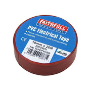 Faithfull PVC Electrical Tape Brown 19mm x 20m Faithfull - Dynamic Drive