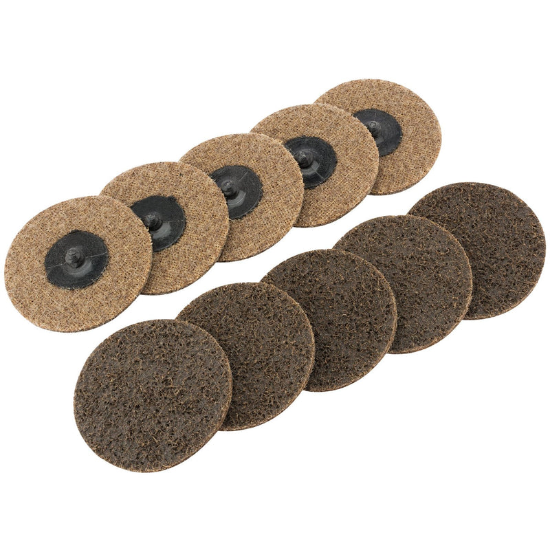 Draper Polycarbide Abrasive Pads, 75mm, Coarse (Pack of 10) 75628 Draper - Dynamic Drive