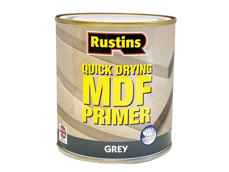 Rustins Quick Drying MDF Primer Grey 500ml Rustins - Dynamic Drive