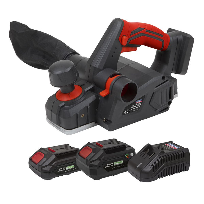 Sealey SV20 Series Cordless Planer Kit 20V - 2 Batteries CP20VEPKIT Sealey - Dynamic Drive