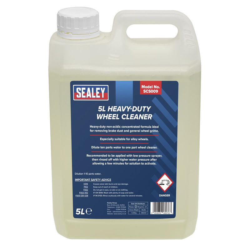Sealey Wheel Cleaner Heavy-Duty 5L SCS009 Sealey - Dynamic Drive