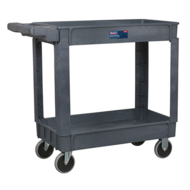 Sealey Trolley 2-Level Composite Heavy-Duty CX202 Sealey - Dynamic Drive