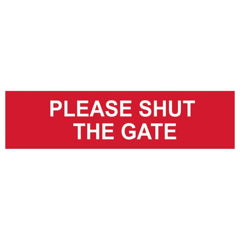 Scan Please Shut The Gate - PVC Sign 200 x 50mm Scan - Dynamic Drive
