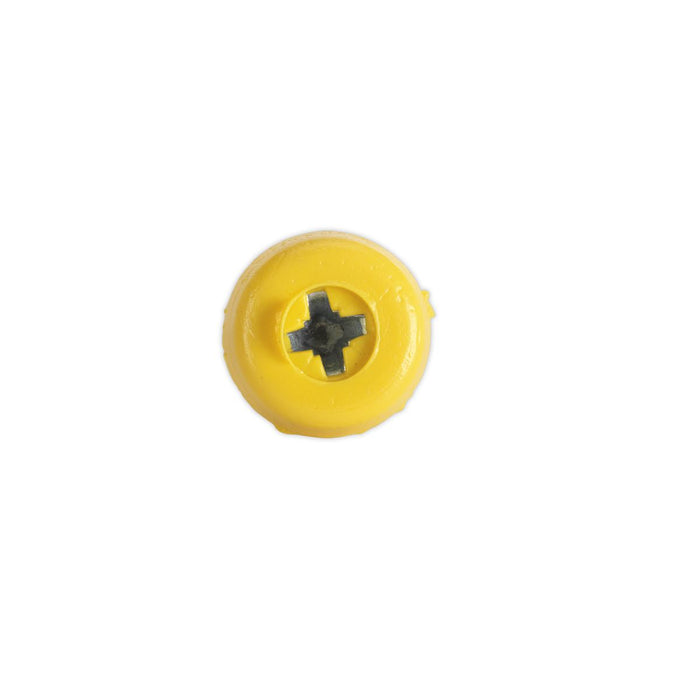 Sealey Number Plate Screw Plastic Head 4.8 x 18mm Yellow Pk of 50 PTNP2 Sealey  - Dynamic Drive