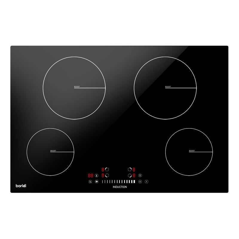 Baridi Integrated Induction Hob with 4 Cooking Zones 77cm 7200W Output Baridi - Dynamic Drive