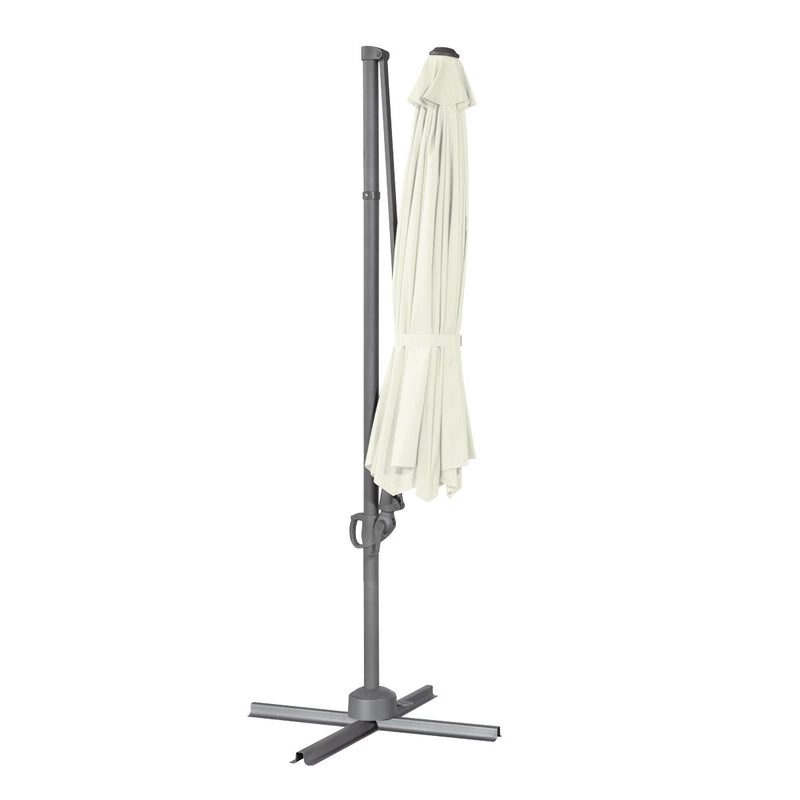 Dellonda Cantilever Parasol with 360 Rotation, Tilt & Cover 3m - Cream Dellonda - Dynamic Drive